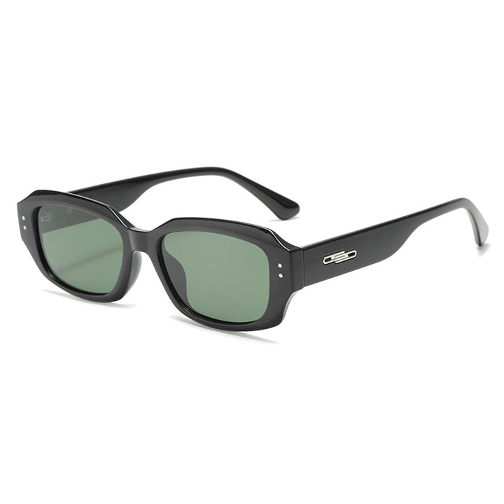 Women fashionable square sunglasses with innovative transparent frame Bowlift