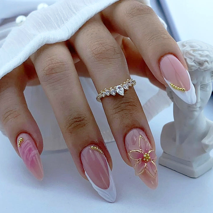 Decorative Premium Press-On Nail Art Set Bowlift