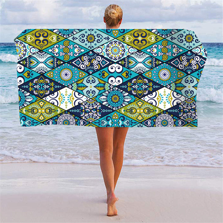 Beach towel with unique geometric pattern Bowlift