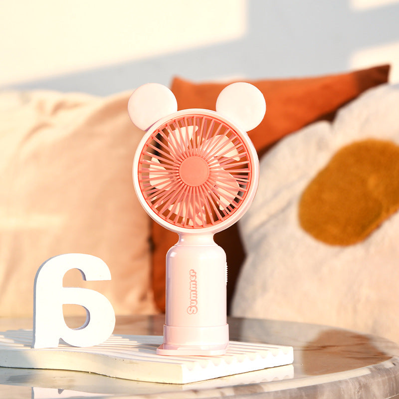 Portable Deer-Themed Handheld Cooling Fan Bowlift