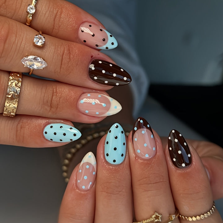Decorative Press-On Nail Set Bowlift