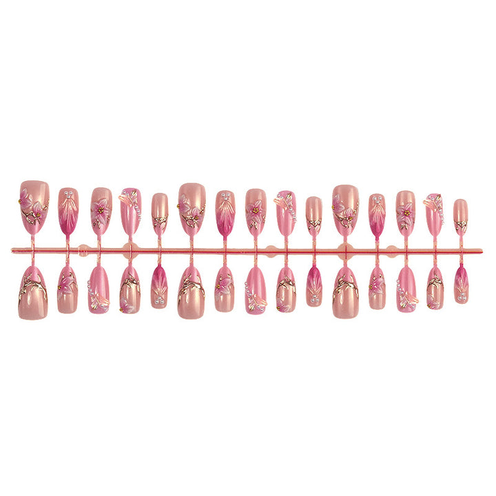 Floral Embellished Press-On Nail Set Bowlift 1788495473
