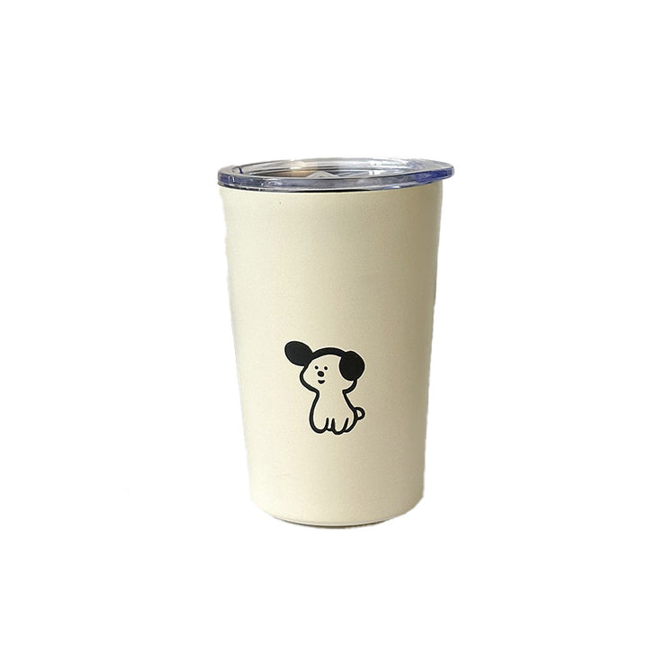 Ladies Insulated Drinking Cup with Charming Dog Design Bowlift