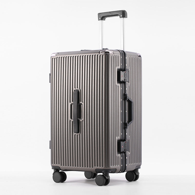 Unisex Stylish High-Impact Ribbed Hardshell Suitcase Bowlift