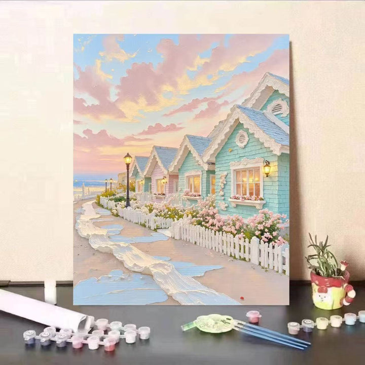 Landscape Themed Paint by Numbers Canvas Art Kit Bowlift