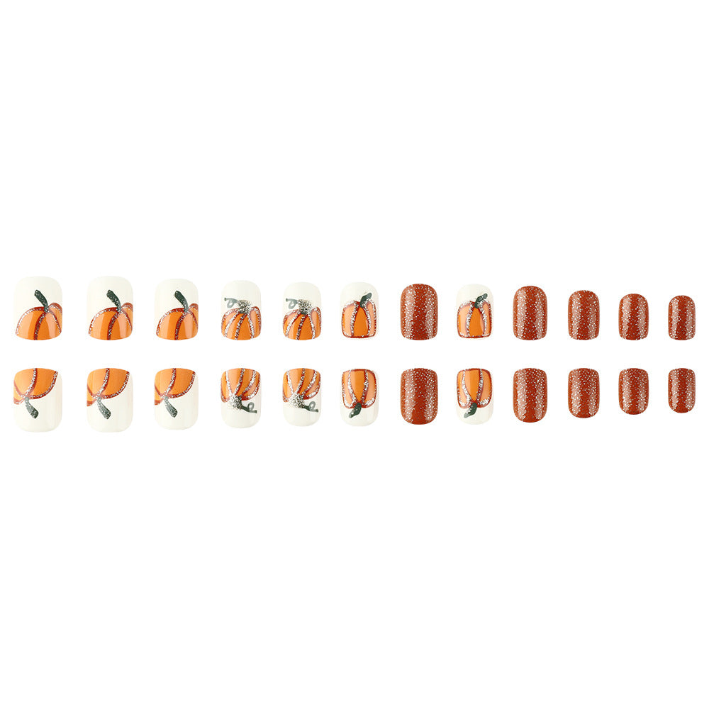 Pumpkin-Themed Nail Art Set Bowlift