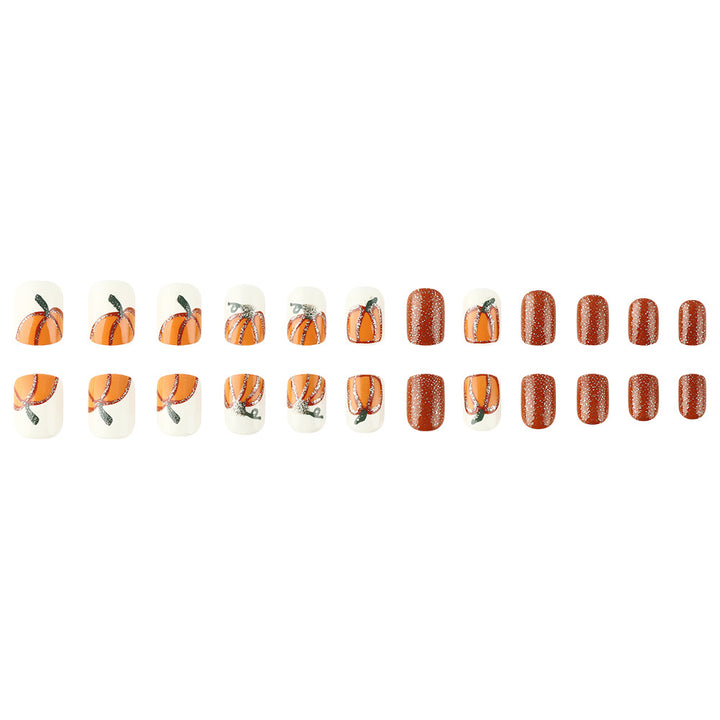 Pumpkin-Themed Nail Art Set Bowlift