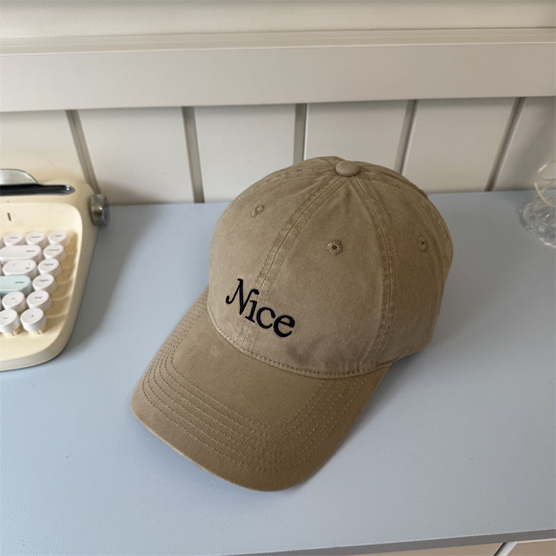 Women's Embroidered Cotton Baseball Cap Bowlift