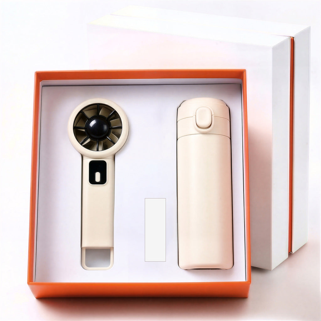 Unisex Portable Fan and Water Bottle Set Bowlift