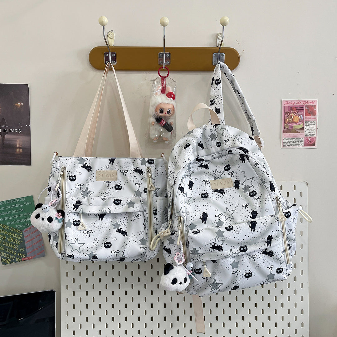 Multi-Pocket Fun-Themed Backpack