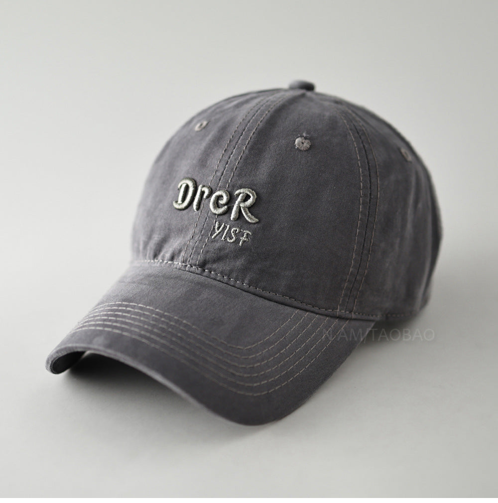 Unisex Adjustable Vintage Embroidered Cap Bowlift