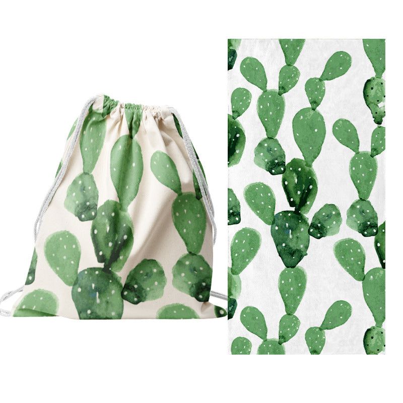 Drawstring bag with creative cactus design Bowlift