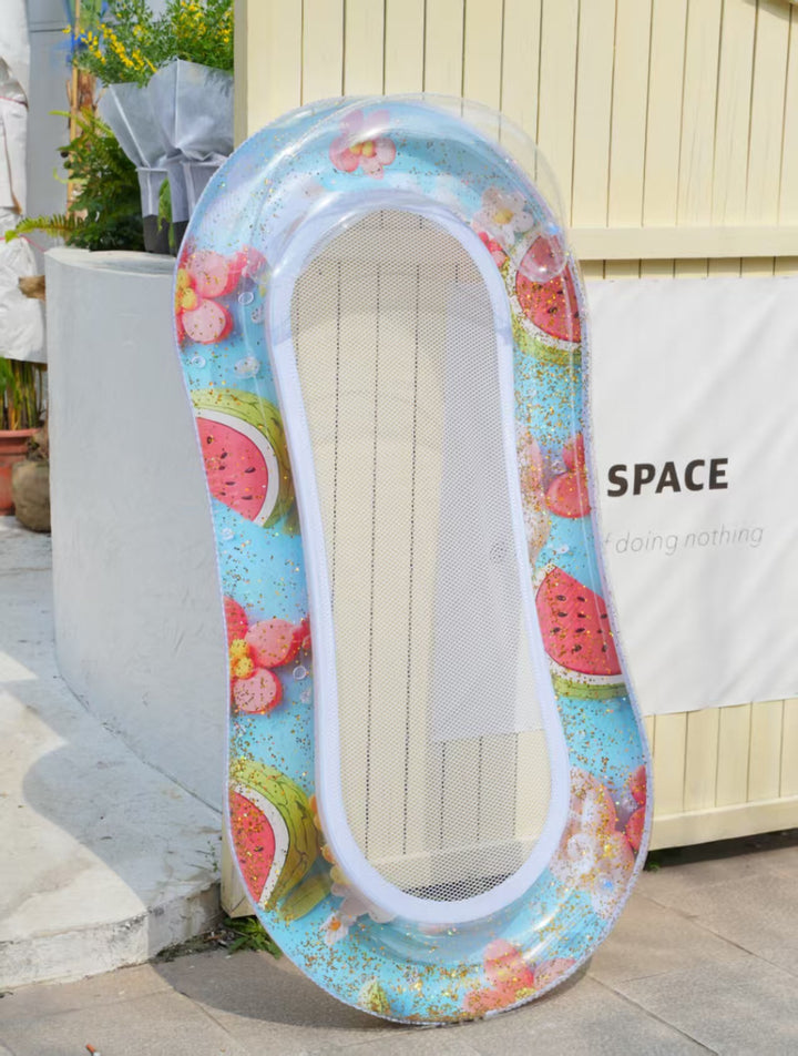 Women's Inflatable Swimming Ring with Watermelon Design Bowlift