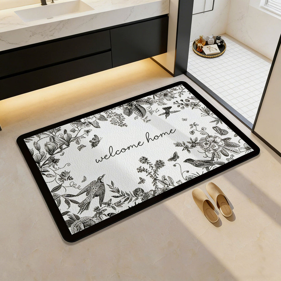 Decorative Citrus-Themed Bath Mat Bowlift