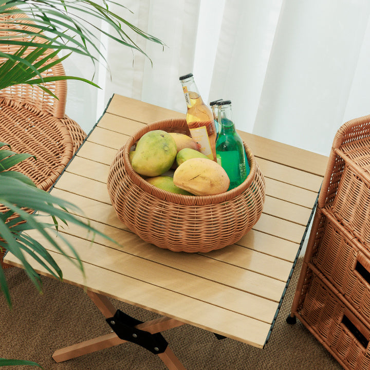 Handcrafted Natural Fiber Storage Container Bowlift