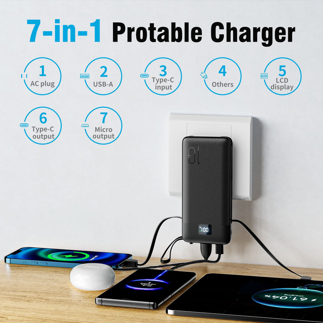 Powerbank with Integrated Socket Function and Smart Charging Bowlift