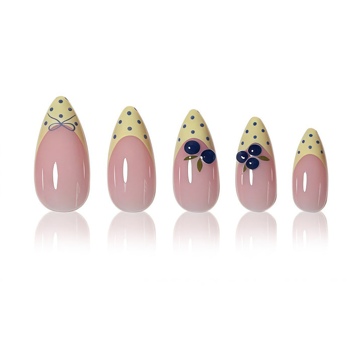 Artistic Floral Accent Press-On Nails Bowlift