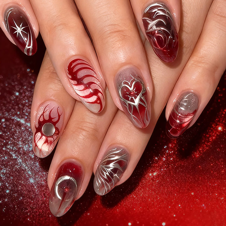 Artistic Full-Set Press-On Nails Bowlift