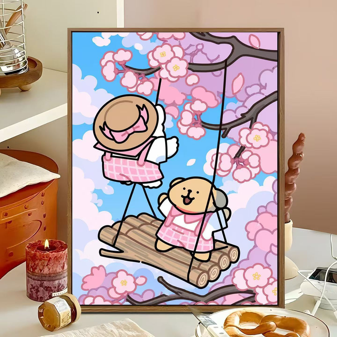 Cute Animal-Themed Swing Wall Art Bowlift