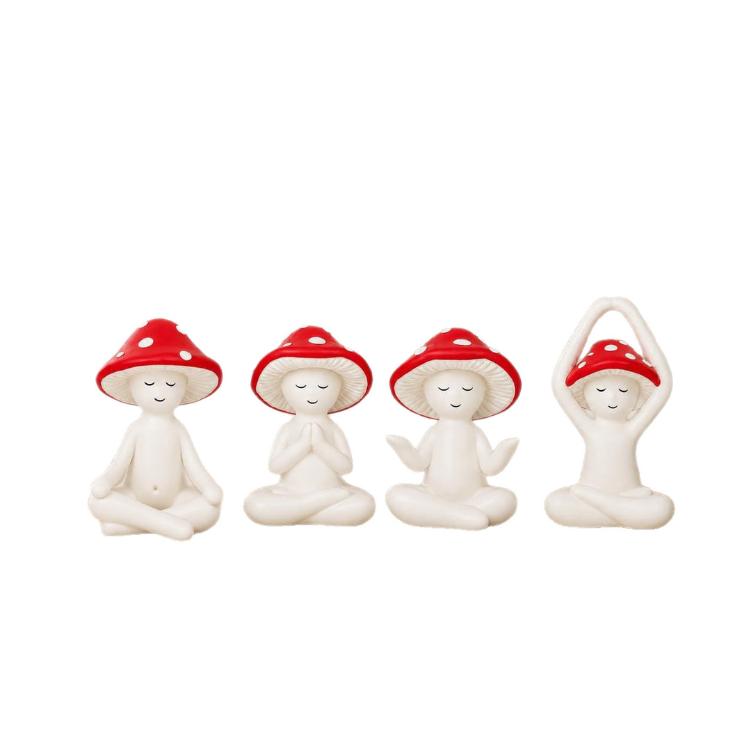 Playful Zen Garden Decor Figure Set Bowlift