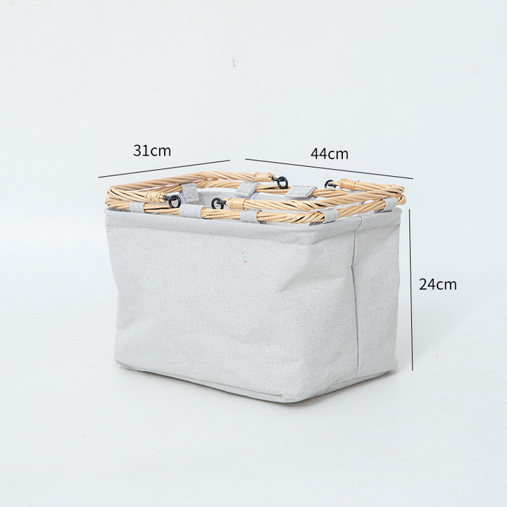 Practical basket with zipper and sturdy design