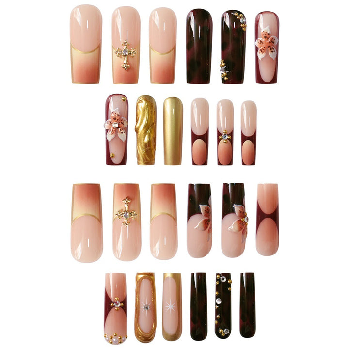 Ornate Press-On Nail Art Extensions Bowlift