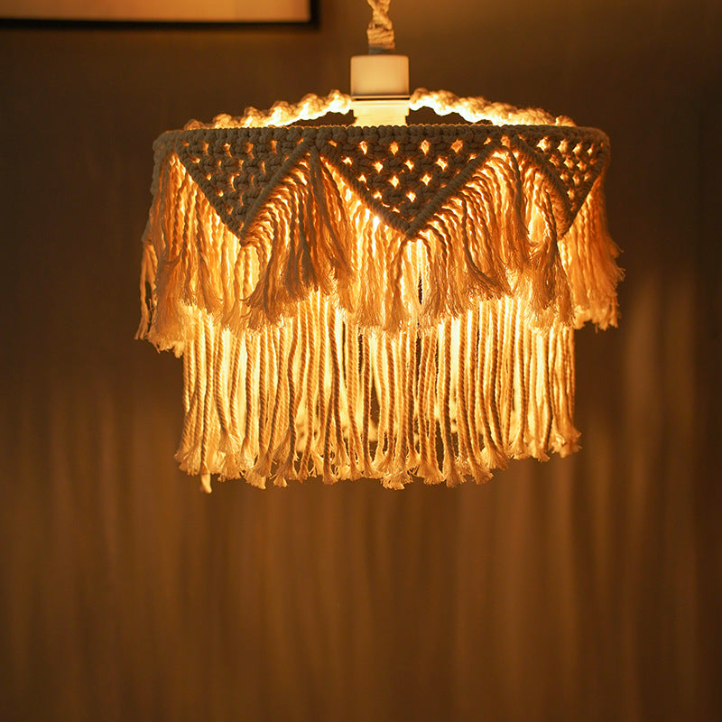 Macramé Pendant Light Shade Bowlift