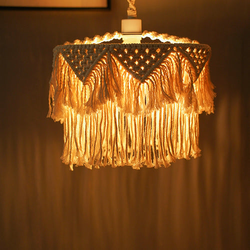 Macramé Pendant Light Shade Bowlift