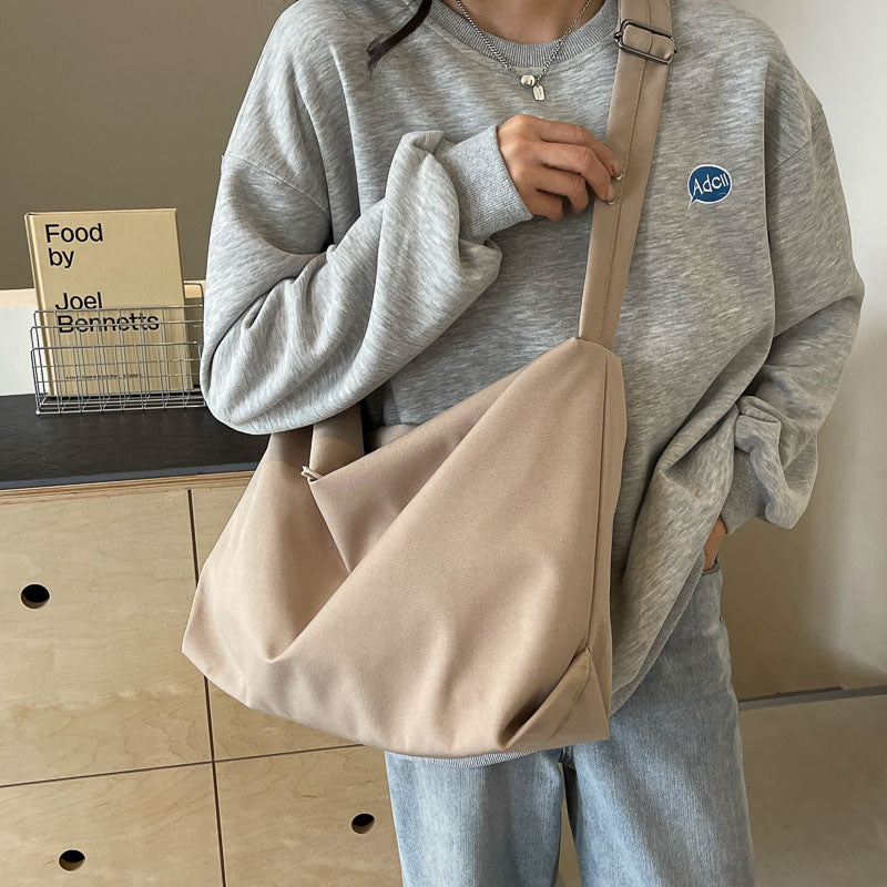 Contoured Soft Fabric Shoulder Bag Bowlift