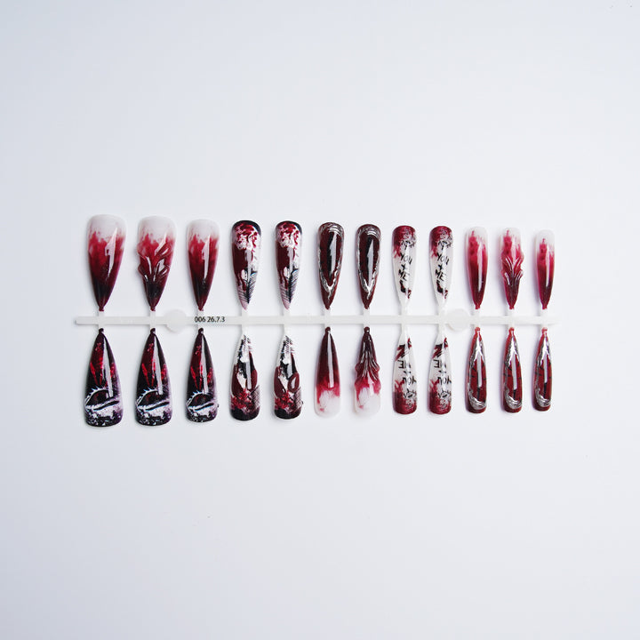 Exclusive artificial nails with floral design Bowlift