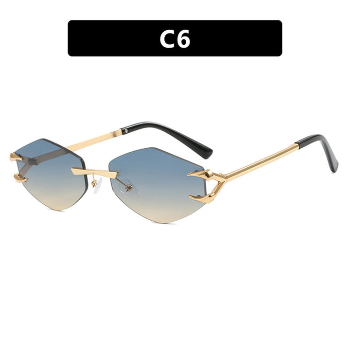 Women's geometric designer sunglasses with outstanding metal frame Bowlift