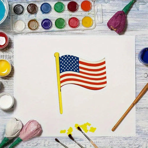 Unisex nan set made of wooden flags for painting and decorating with jute string Bowlift