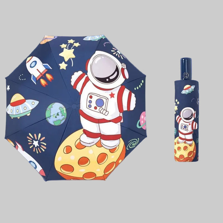 Women's Folding Umbrella with Space Design Bowlift