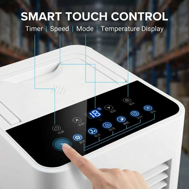 Unisex One Size rapid-cool compact portable air cooler with digital touch controls and directed air outlets Bowlift