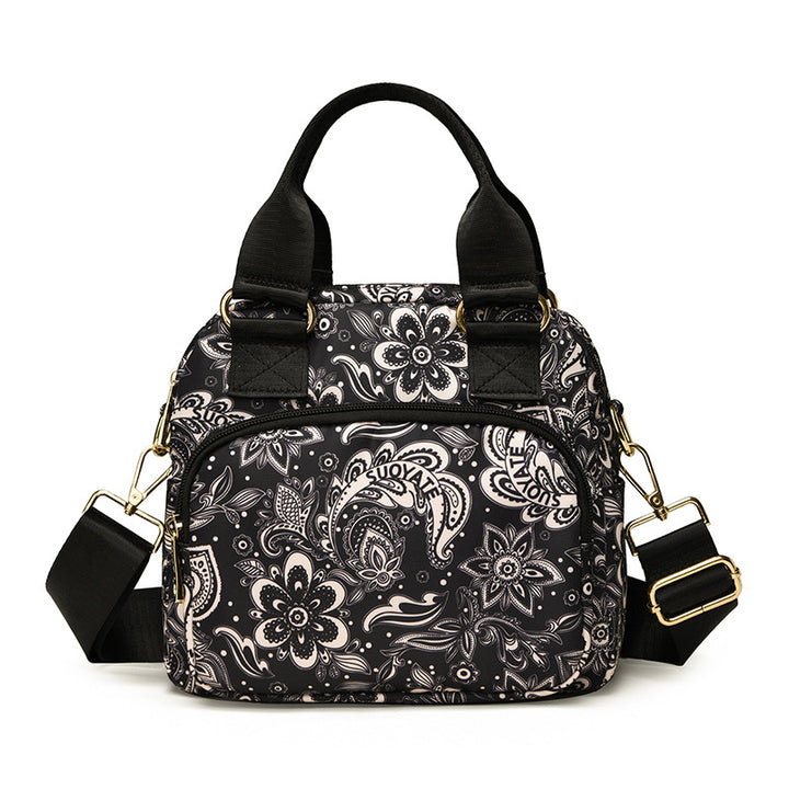 Stylish Floral Print Handbag Bowlift