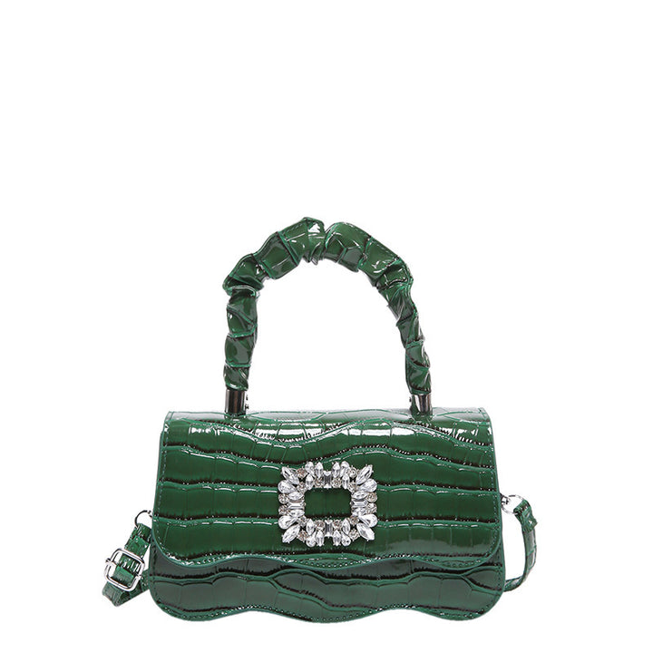 Glamorous Crocodile Texture Evening Handbag Bowlift