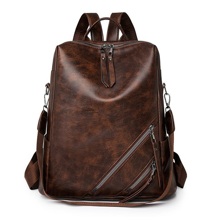Fashionable Multi-Zipper Backpack Bowlift
