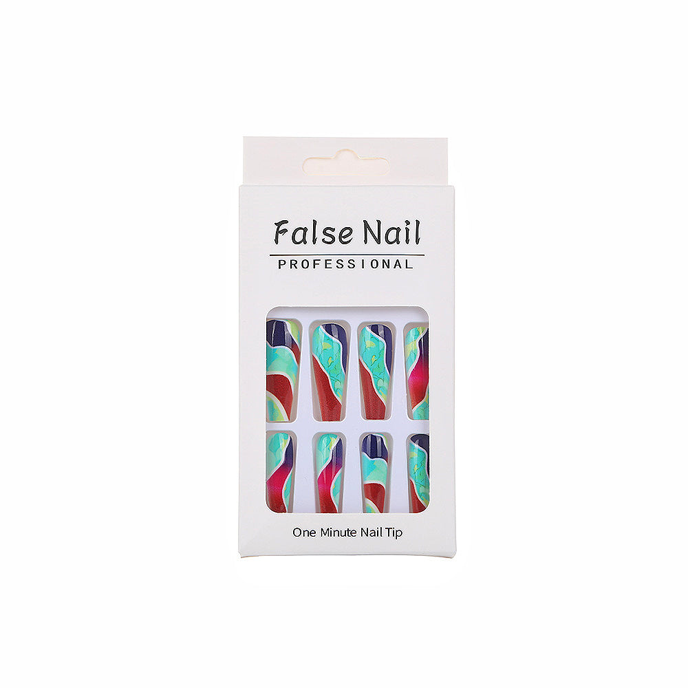 Artificial nails in modern marble pattern Bowlift