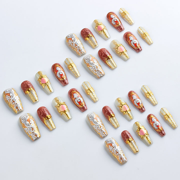 Artistic Decorative Press-On Nails Bowlift