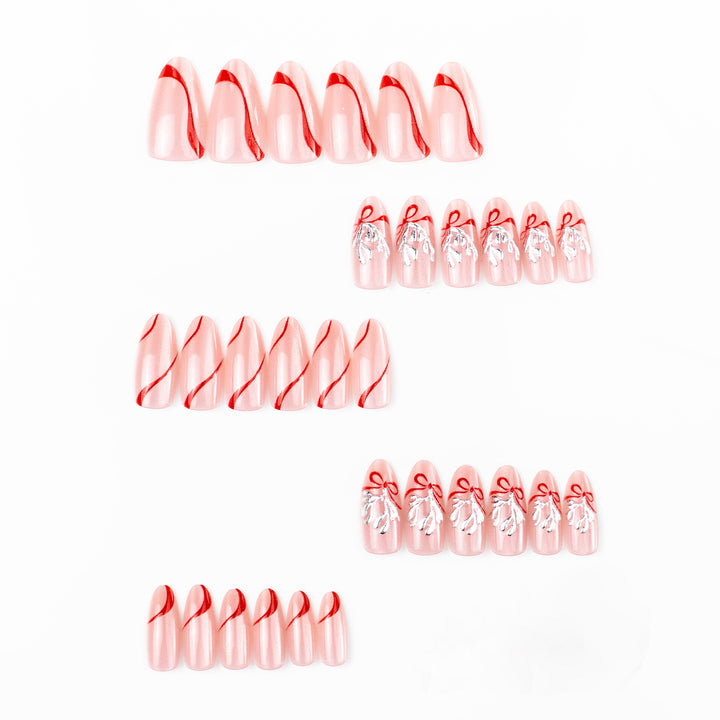 Nail art set with intricate bow and glitter decorations Bowlift