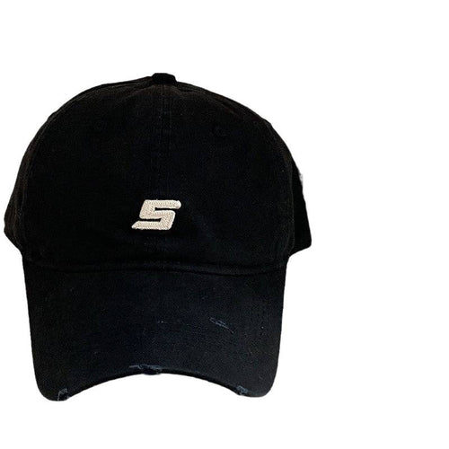 Men's Distressed Cotton Adjustable Baseball Cap Bowlift