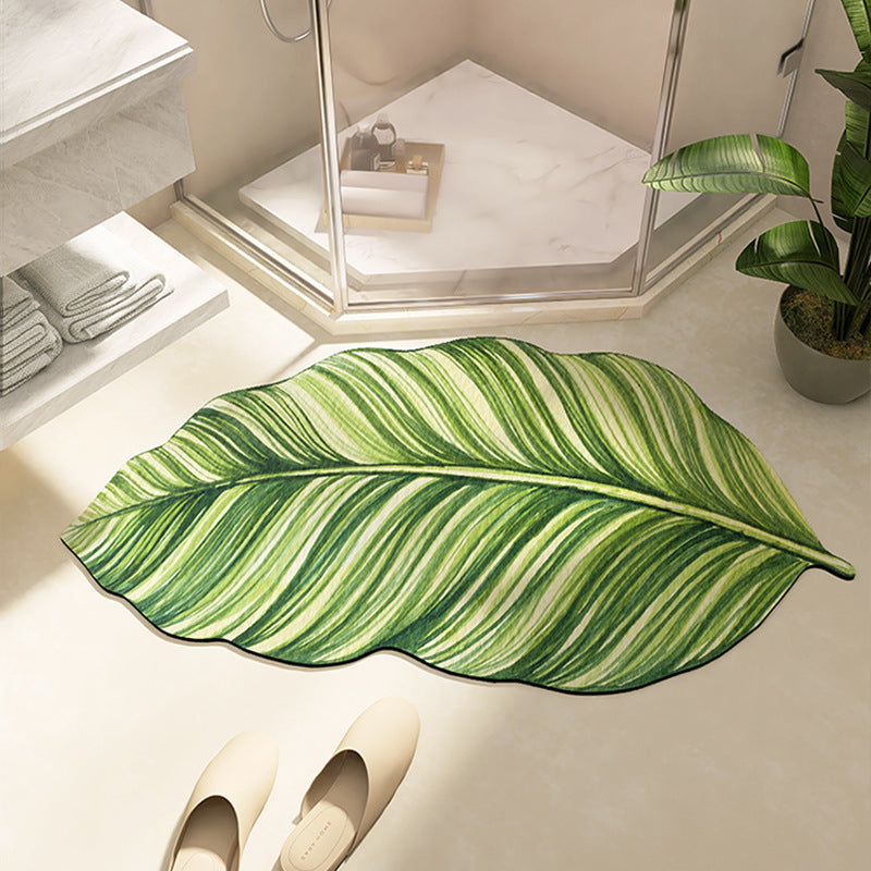 Leaf-Shaped Bath Mat Bowlift