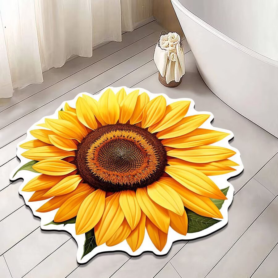 Floral Patterned Bath Mat