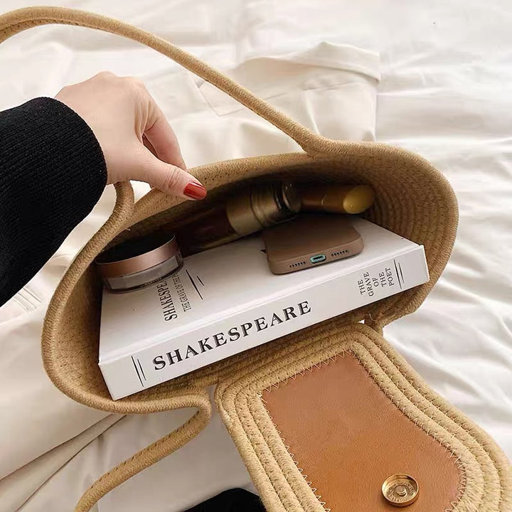Handbag with Textured Design Bowlift