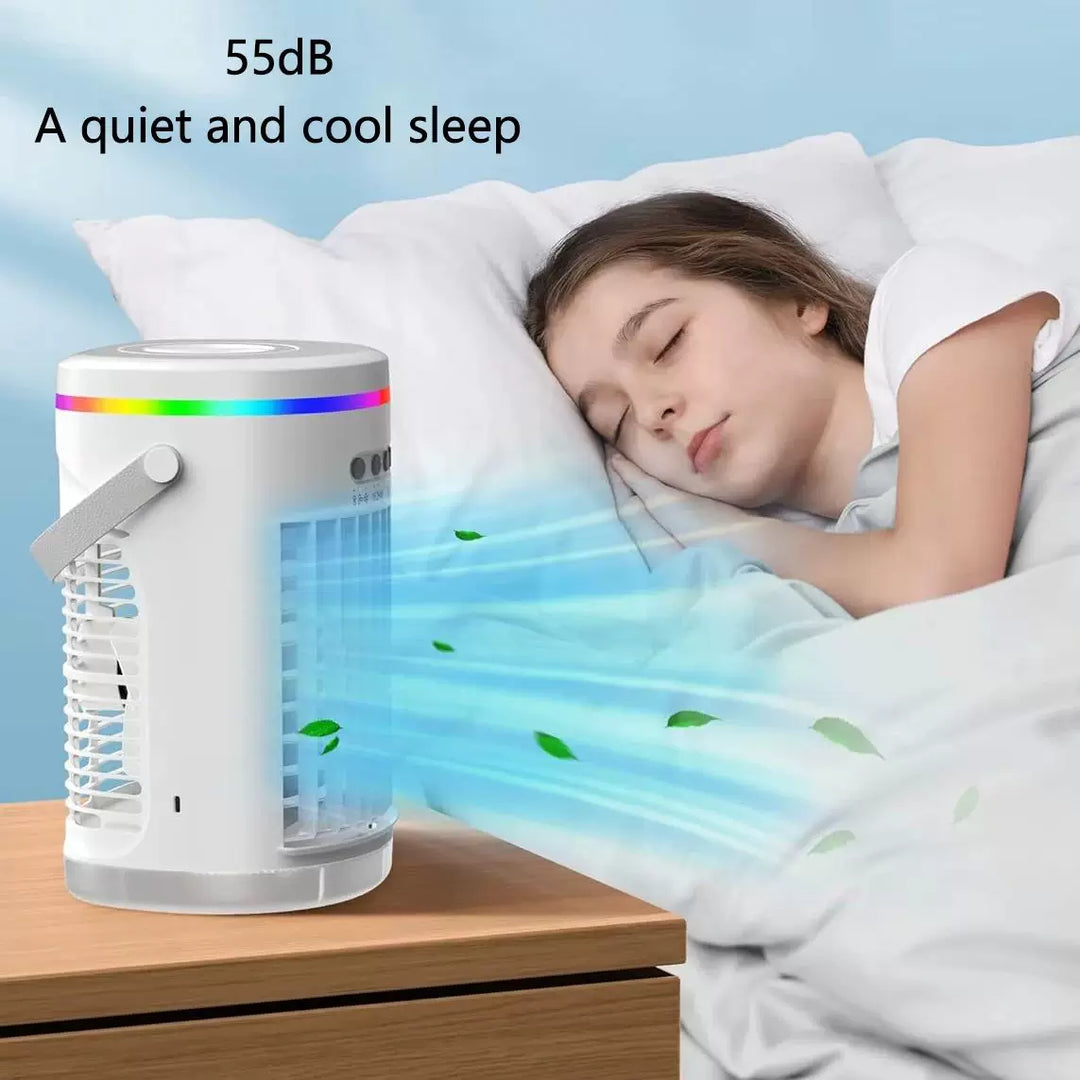 Unisex One Size Compact Portable Evaporative Air Cooler with USB Power Remote Control LED Mood Light Bowlift