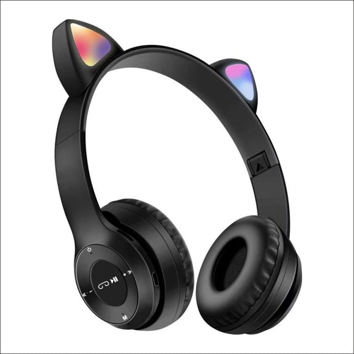 Cat-Ear Bluetooth Headphones with LED Lights