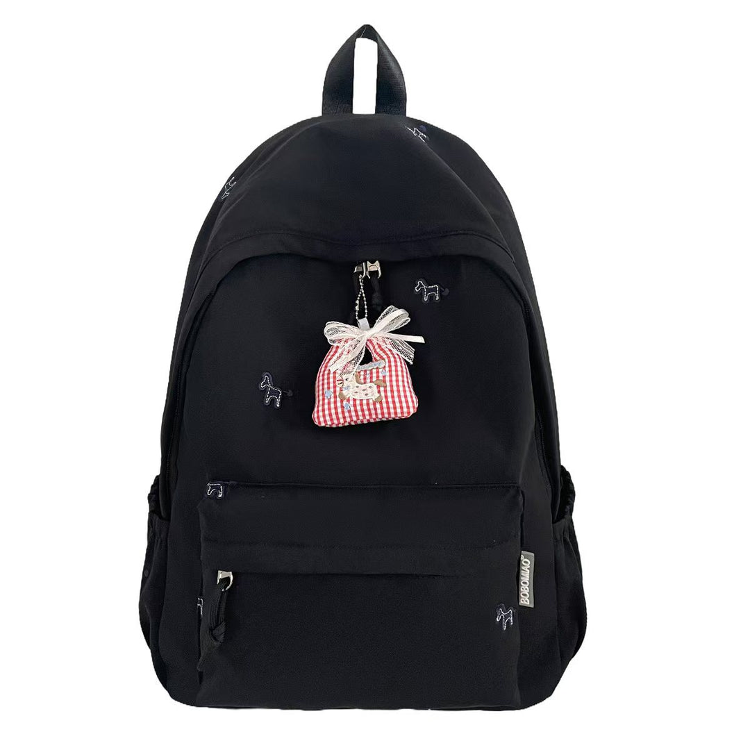 Decorative Embroidered Backpack Bowlift