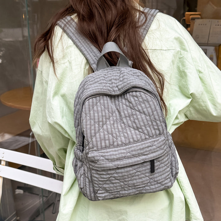 Quilted Multi-Compartment Backpack Bowlift