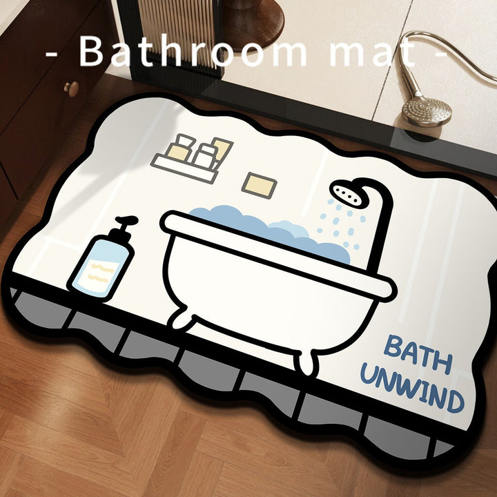 Cute Shower Theme Bath Mat