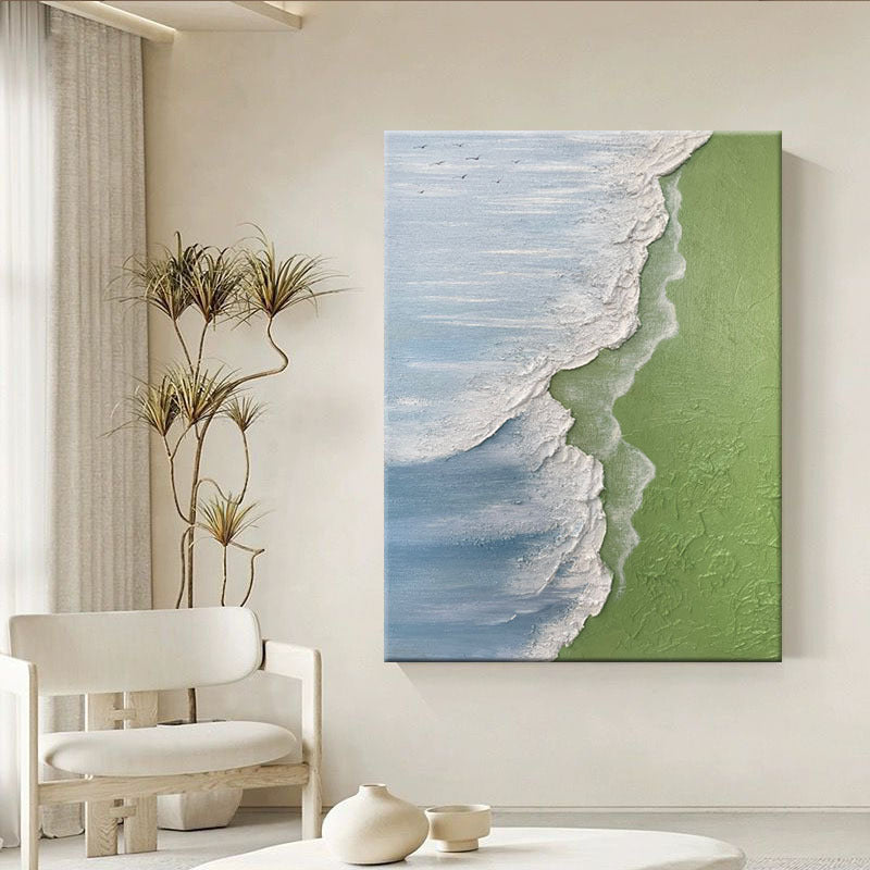 Abstract Coastal Beach Canvas Artwork